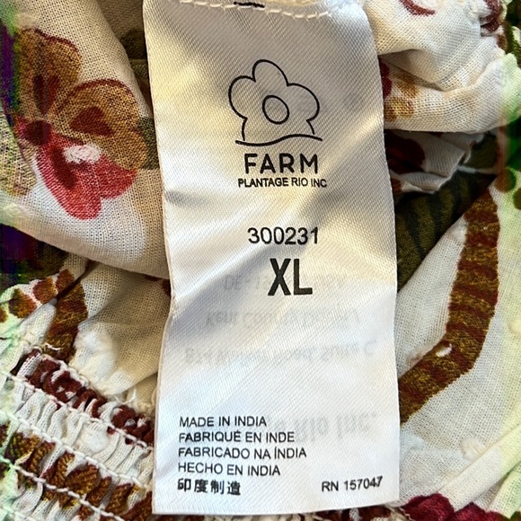 FARM RIO Off White Made In Brazil Blouse - Picture 13 of 14